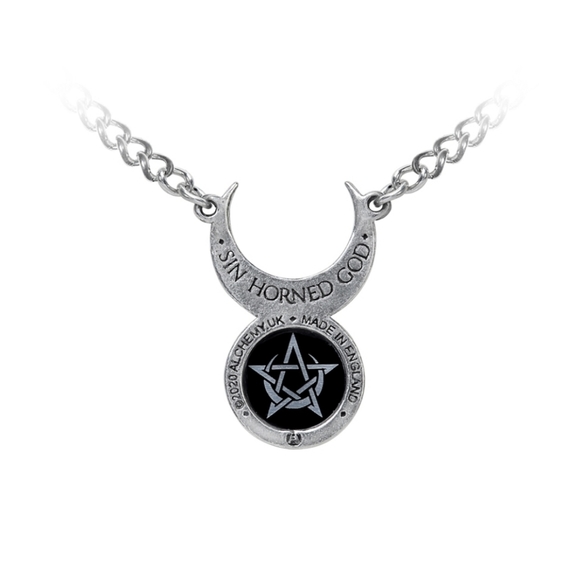 Alchemy Gothic Jewelry - Alchemy Gothic Horned God & Triple Goddess Necklace Pewter Wiccan Deity Pendant